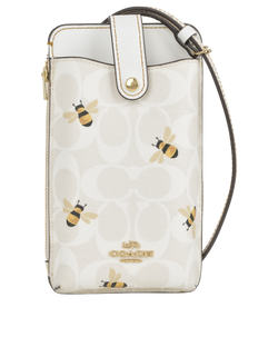 Coach Phone Pouch, Canvas, M2292, S, 3*, White/ Beige